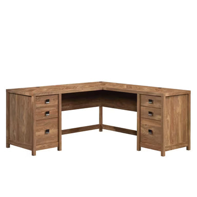 Cannery Bridge 65.945 In. L-Shaped Sindoori Mango Computer Desk with File Storage