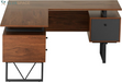 Reversible L-Shaped Computer Desk with File Cabinet, Brown | Drawers, Ideal for Home Office, Workspace Organization, Modern Design, Everyday Use