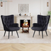 Boucle Accent Chair for Living Room, Upholstered Reading Chair with High Backrest, Tufted-Button Wingback Armchair for Bedroom, Dressing Room, Home Office, Ivory White