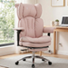 Big & Tall Desk Chair, Wide Executive Office Chair with Footrest Grey