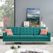 Loft Upholstered Fabric Mid-Century Modern Accent Arm Lounge Chair in Teal