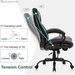 Big and Tall Office Chair 500Lb Wide Seat Massage Desk Chair Ergonomic Computer Chair with Headrest Lumbar Support Armrest Rolling Swivel Chair Adjustable PU Leather Task Chair for Adults Women(Brown)