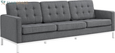 Loft Upholstered Fabric Mid-Century Modern Accent Arm Lounge Chair in Teal