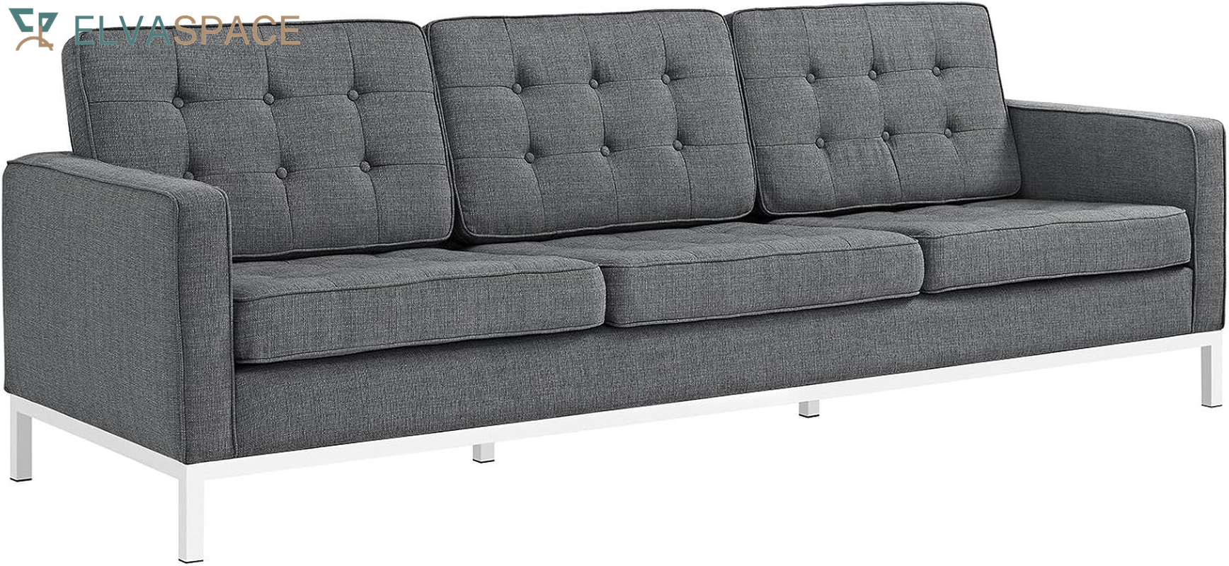 Loft Upholstered Fabric Mid-Century Modern Accent Arm Lounge Chair in Teal