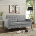 Loft Upholstered Fabric Mid-Century Modern Accent Arm Lounge Chair in Teal