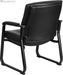 Hercules Series Big & Tall Leathersoft Executive Side Reception Chair, Padded Lobby Chair with 500-Lb. Static Weight Capacity, Black