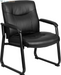 Hercules Series Big & Tall Leathersoft Executive Side Reception Chair, Padded Lobby Chair with 500-Lb. Static Weight Capacity, Black