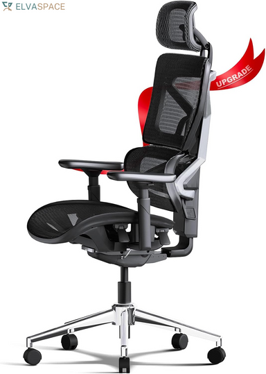 Big and Tall Office Chair, Ergonomic Chair for Tall People up to 6'4", 440 Lbs Heavy Duty Desk Chair with Adaptive Lumbar Support, Adjustable Backrest, High Back Mesh Computer Chair