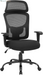 Big and Tall Office Chair Ergonomic Chair 400Lbs Wide Seat Executive Desk Chair with Lumbar Support Adjustable Armrest Headrest High Back Mesh Computer Chair Rolling Swivel Task Chair(Black)