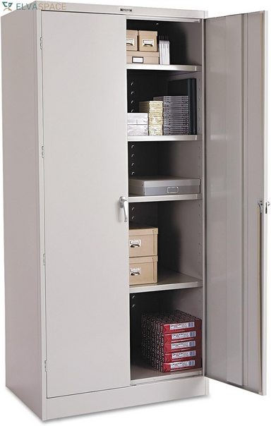 78" High Deluxe Cabinet, 36W X 24D X 78H, Light Gray