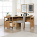 Cannery Bridge L-Shaped Office Desk with Storage Drawer and Self, in Sindoori Mango
