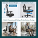 Ergonomic Office Chair with Breathable Mesh Back & Thick Cushion Seat, 4D Armrests, 3D Headrest, Adjustable Lumbar Support & Seat Depth, High Back Desk Chair with Tilt Lock (Black)