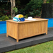 Arie 60-Inch Teak Outdoor Deck Storage Box Chest, Weather-Resistant Patio Organizer with Soft-Close Lid for Pool, Garden & Backyard, 119 Gallons Outdoor Storage Box