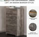Signature Design by Ashley Ralinksi Tall Dresser, Chest with Four Smooth-Gliding Drawers, Wood with Oak-Grain Look, Bedroom Storage Furniture, Warm Gray Finish
