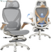 X100 Ergonomic Office Chair with Footrest, Big and Tall Home Desk Chair with 5D Flip-Up Arms, Adjustable 3D Lumbar Support,High Back Rolling Computer Chair, Swivel Mesh Chairs