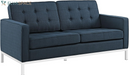Loft Upholstered Fabric Mid-Century Modern Accent Arm Lounge Chair in Teal