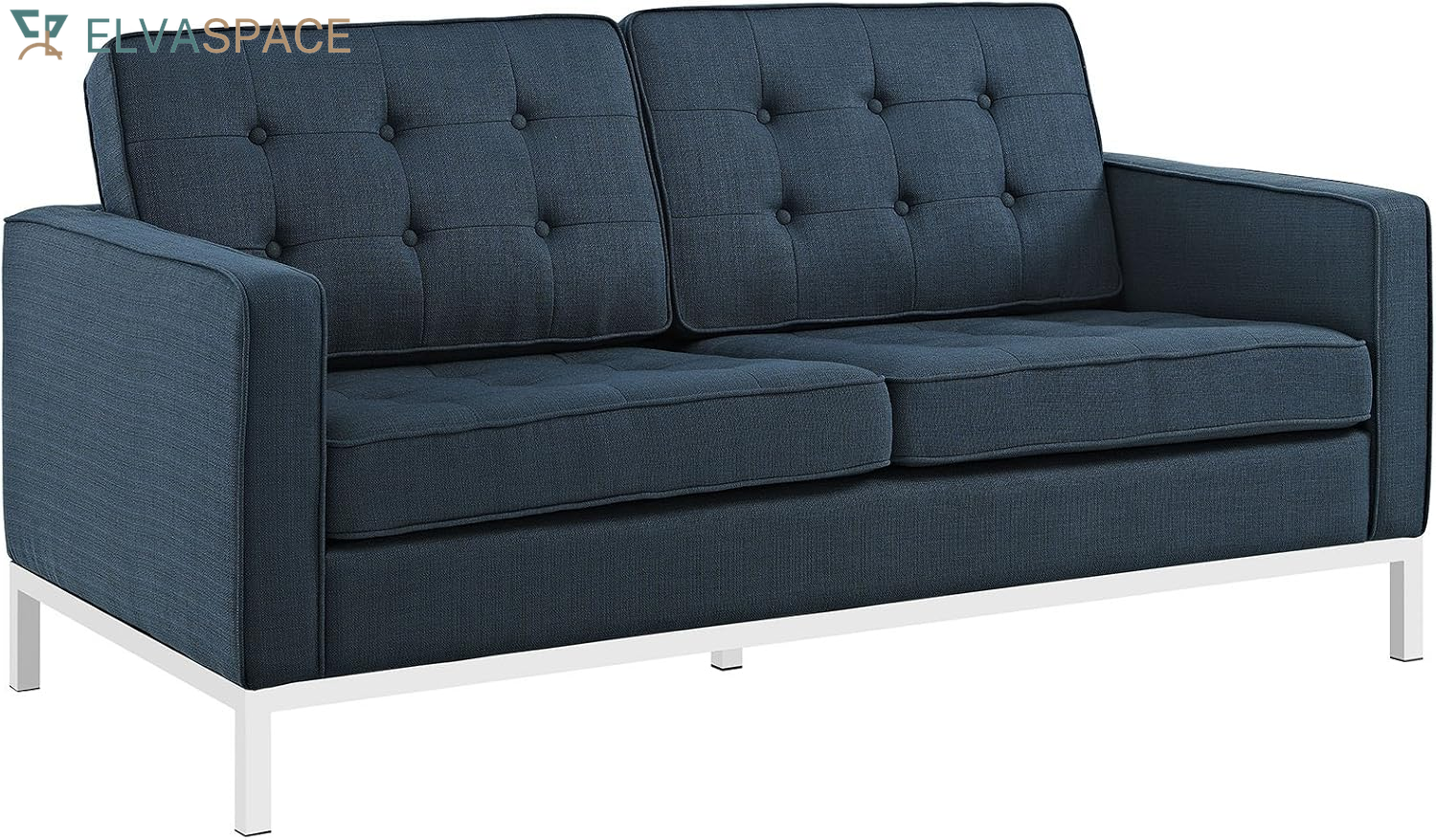 Loft Upholstered Fabric Mid-Century Modern Accent Arm Lounge Chair in Teal