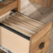 Cannery Bridge L-Shaped Office Desk with Storage Drawer and Self, in Sindoori Mango