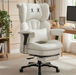 Big & Tall Desk Chair, Wide Executive Office Chair with Footrest Grey