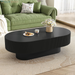 Modern round Coffee Table with Sturdy Base, White | Wood Sofa Center Table for Living Room,Office, Reception Room, Easy Assemble,