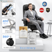 Big and Tall Office Chair with Lumbar Support, Executive Leather Computer Desk Chair, Heavy Duty Comfortable Gaming Chair with Double Layer Cushion & Footrest for Home Office Gaming