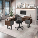 Reversible L-Shaped Computer Desk with File Cabinet, Brown | Drawers, Ideal for Home Office, Workspace Organization, Modern Design, Everyday Use