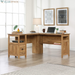 Cannery Bridge L-Shaped Office Desk with Storage Drawer and Self, in Sindoori Mango