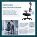 Ergonomic Office Chair with Breathable Mesh Back & Thick Cushion Seat, 4D Armrests, 3D Headrest, Adjustable Lumbar Support & Seat Depth, High Back Desk Chair with Tilt Lock (Black)
