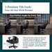 Ergonomic Office Chair with Breathable Mesh Back & Thick Cushion Seat, 4D Armrests, 3D Headrest, Adjustable Lumbar Support & Seat Depth, High Back Desk Chair with Tilt Lock (Black)