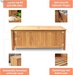 Arie 60-Inch Teak Outdoor Deck Storage Box Chest, Weather-Resistant Patio Organizer with Soft-Close Lid for Pool, Garden & Backyard, 119 Gallons Outdoor Storage Box