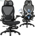 X100 Ergonomic Office Chair with Footrest, Big and Tall Home Desk Chair with 5D Flip-Up Arms, Adjustable 3D Lumbar Support,High Back Rolling Computer Chair, Swivel Mesh Chairs