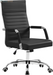 Ergonomic Office Desk Chair, Executive Ribbed Mid-Back PU Leather Conference Room Chair Adjustable Swivel Chair with Arms (1, Orange)