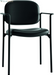 Scatter Guest Office Chair, Armless Leather Seating for Waiting Rooms, Lobbies, Conference Areas, and Offices, Stackable Side Chair for Reception and Training Spaces, Black