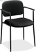 Scatter Guest Office Chair, Armless Leather Seating for Waiting Rooms, Lobbies, Conference Areas, and Offices, Stackable Side Chair for Reception and Training Spaces, Black