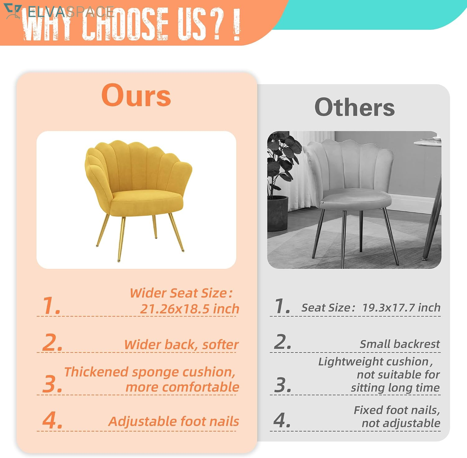 Mid Century Velvet Living Room Chair Set of 2 Accent Chairs, Upholstered Vanity Chair for Makeup Room, Modern Barrel Arm Guest Leisure Chair Comfy for Bedroom-Yellow