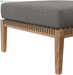Clearwater Outdoor Patio Teak Wood 6-Piece Sectional Sofa in Gray Graphite