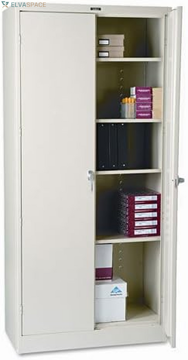 78" High Deluxe Cabinet, 36W X 24D X 78H, Light Gray