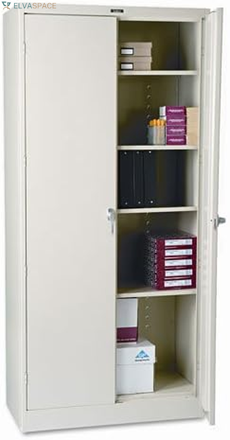 78" High Deluxe Cabinet, 36W X 24D X 78H, Light Gray