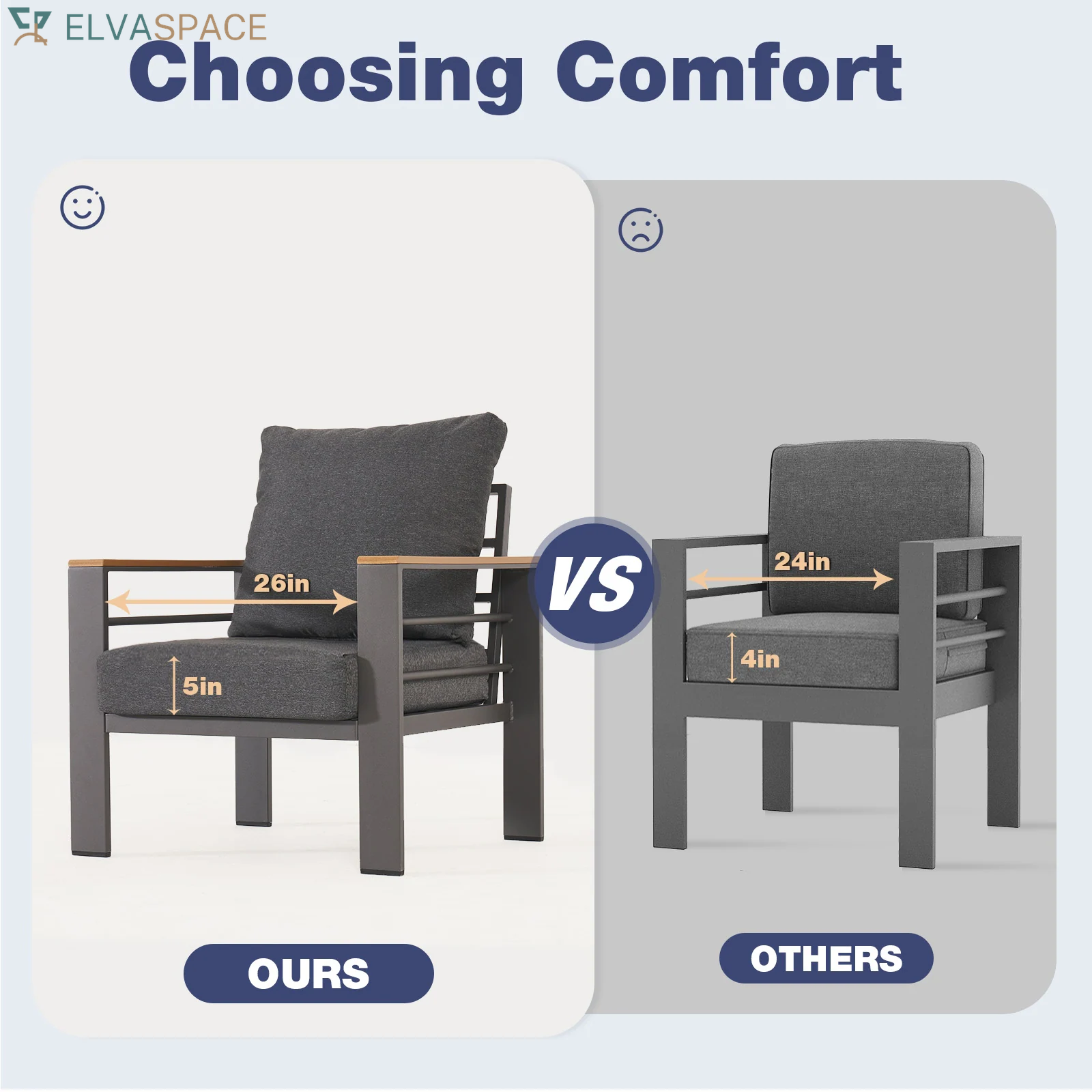 Sonegra Aluminum Outdoor Patio Furniture Set