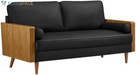 Kellan 72 Inch Velvet Sofa in Walnut Moss Green