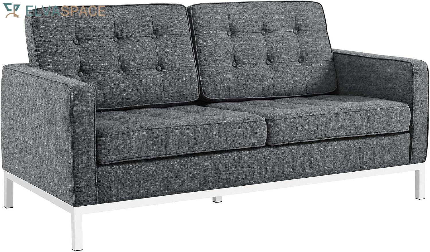 Loft Upholstered Fabric Mid-Century Modern Accent Arm Lounge Chair in Teal