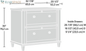 Hammond 2 Drawer Lateral File Cabinet for Home Office, Filing Cabinet with Lock, in Emery Oak