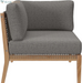Clearwater Outdoor Patio Teak Wood 6-Piece Sectional Sofa in Gray Graphite