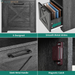 L Shaped Desk with Power Outlets | Computer Corner Desk, File Drawer, Monitor Stand & Storage Shelves, File Cabinet