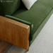 Kellan 72 Inch Velvet Sofa in Walnut Moss Green