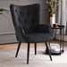 Boucle Accent Chair for Living Room, Upholstered Reading Chair with High Backrest, Tufted-Button Wingback Armchair for Bedroom, Dressing Room, Home Office, Ivory White