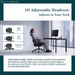 Ergonomic Office Chair with Breathable Mesh Back & Thick Cushion Seat, 4D Armrests, 3D Headrest, Adjustable Lumbar Support & Seat Depth, High Back Desk Chair with Tilt Lock (Black)