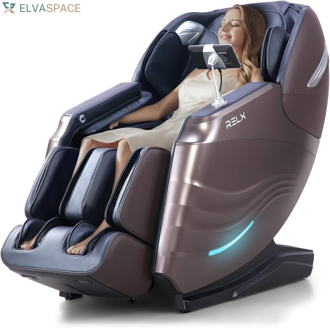 Massage Chair Full Body, 20 Modes Zero Gravity Sl-Track Shiatsu Massage Chair Built-In Heat System, Airbag Massage with Body Scan, Deep Yoga Stretch, Calfrest Extension and AI Control(Cream)