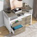 Lantine L Shaped Desk with Drawer Cabinet, 63" Executive Computer Desk and Lateral File Cabinet for Home Office