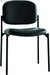 Scatter Guest Office Chair, Armless Leather Seating for Waiting Rooms, Lobbies, Conference Areas, and Offices, Stackable Side Chair for Reception and Training Spaces, Black